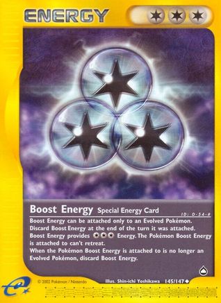 Boost Energy - 145/147 Aquapolis Uncommon Pokemon - NM