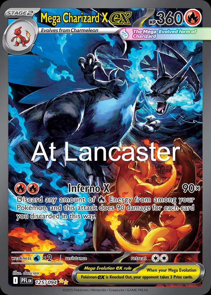 Mega Charizard X ex - 125/094 Phantasmal Flames Holo Special Illustration Rare Pokemon - NM (Lanc)