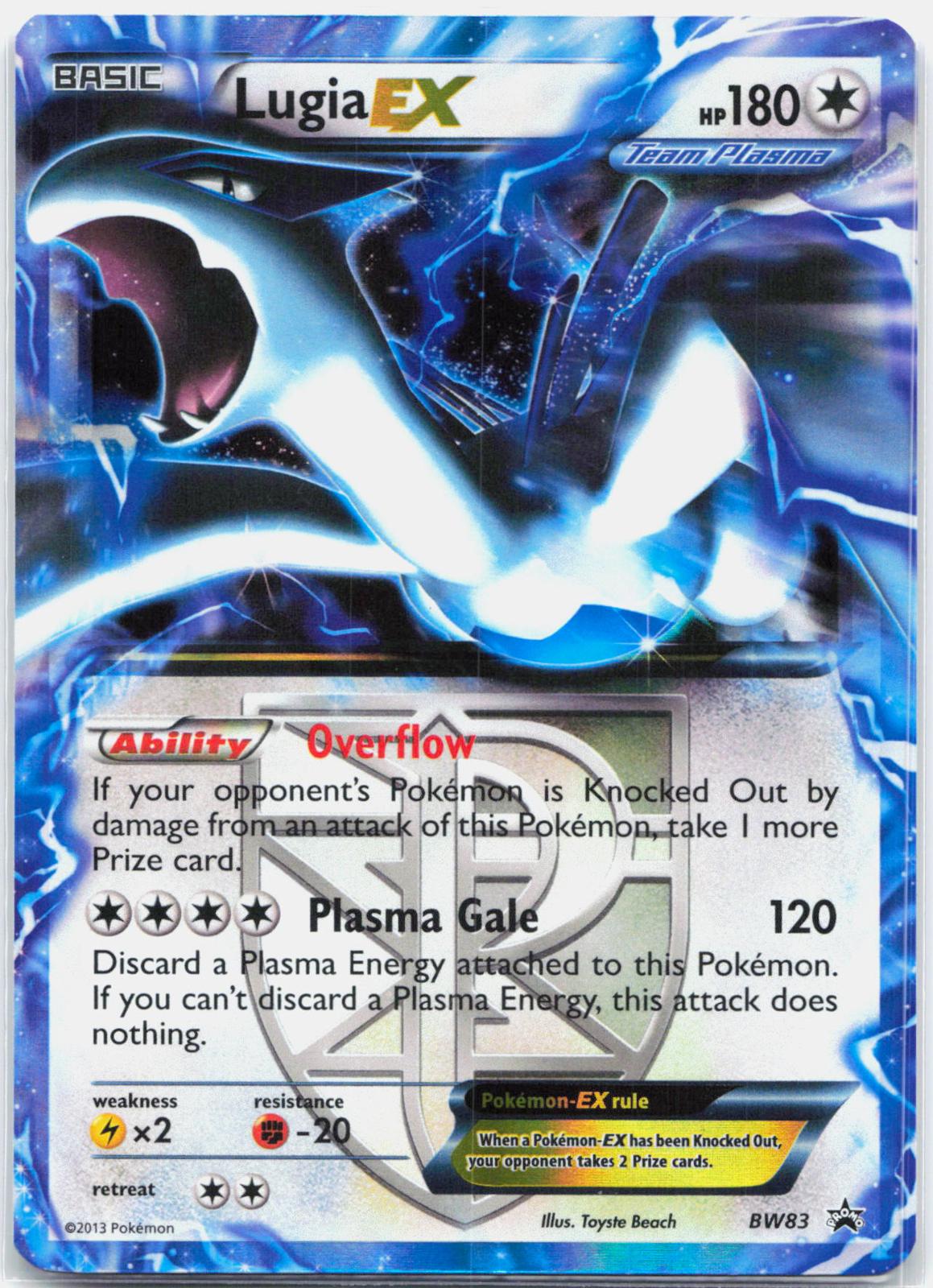 Lugia EX - BW83 Black Star Promo Pokemon - NM/LP