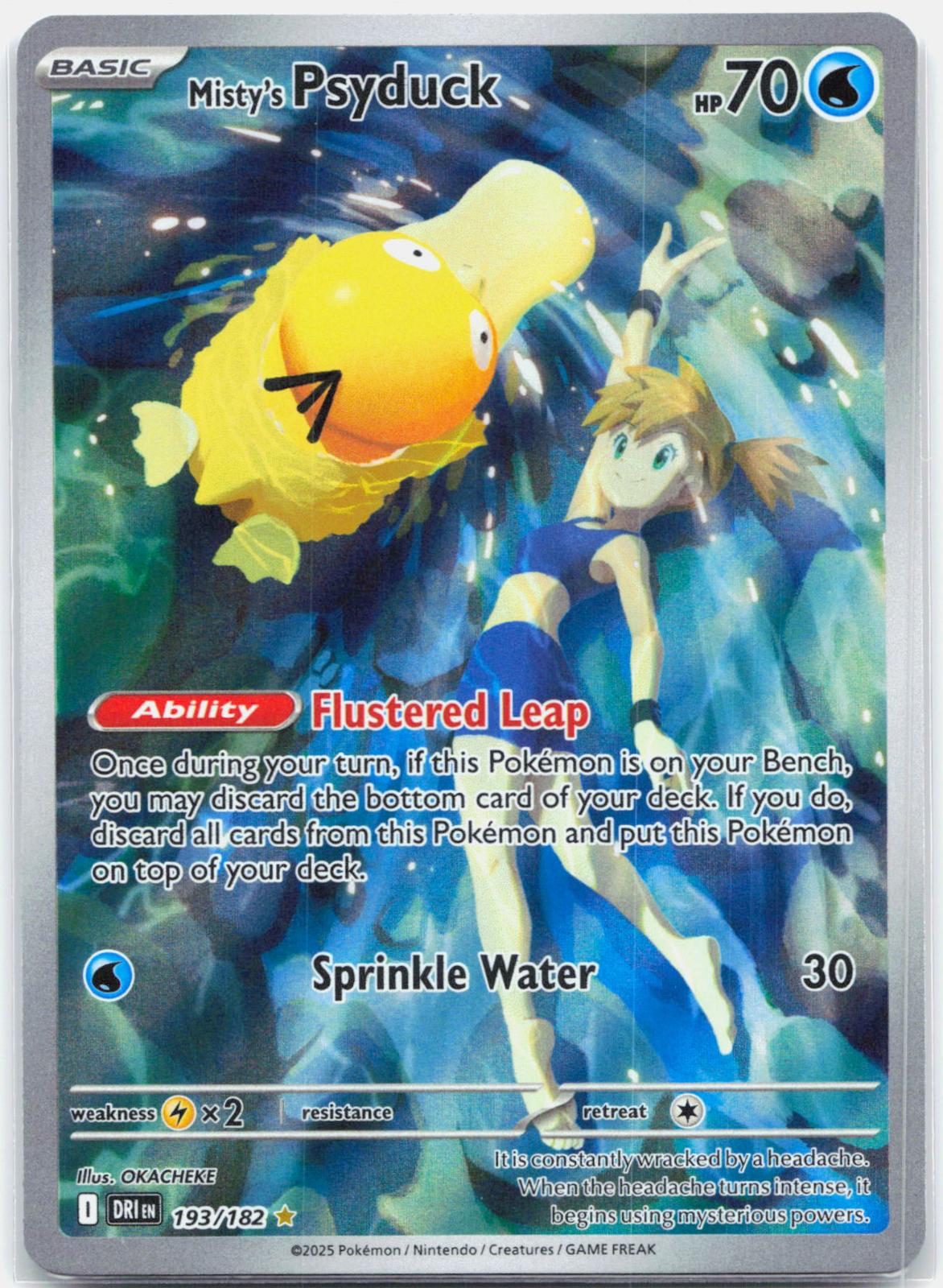Misty's Psyduck - 193/182 Destined Rivals Illustration Rare Pokemon - NM
