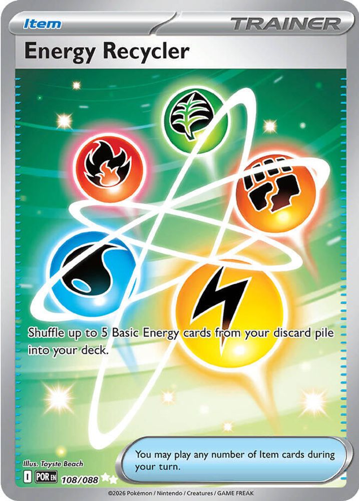 Energy Recycler - 108/088 Perfect Order Ultra Rare Holo Pokemon - NM