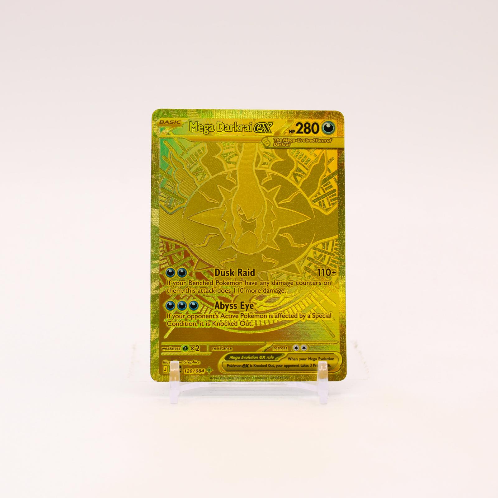 Mega Darkrai ex - 120/084 Pitch Black Gold Pokemon - NM/LP