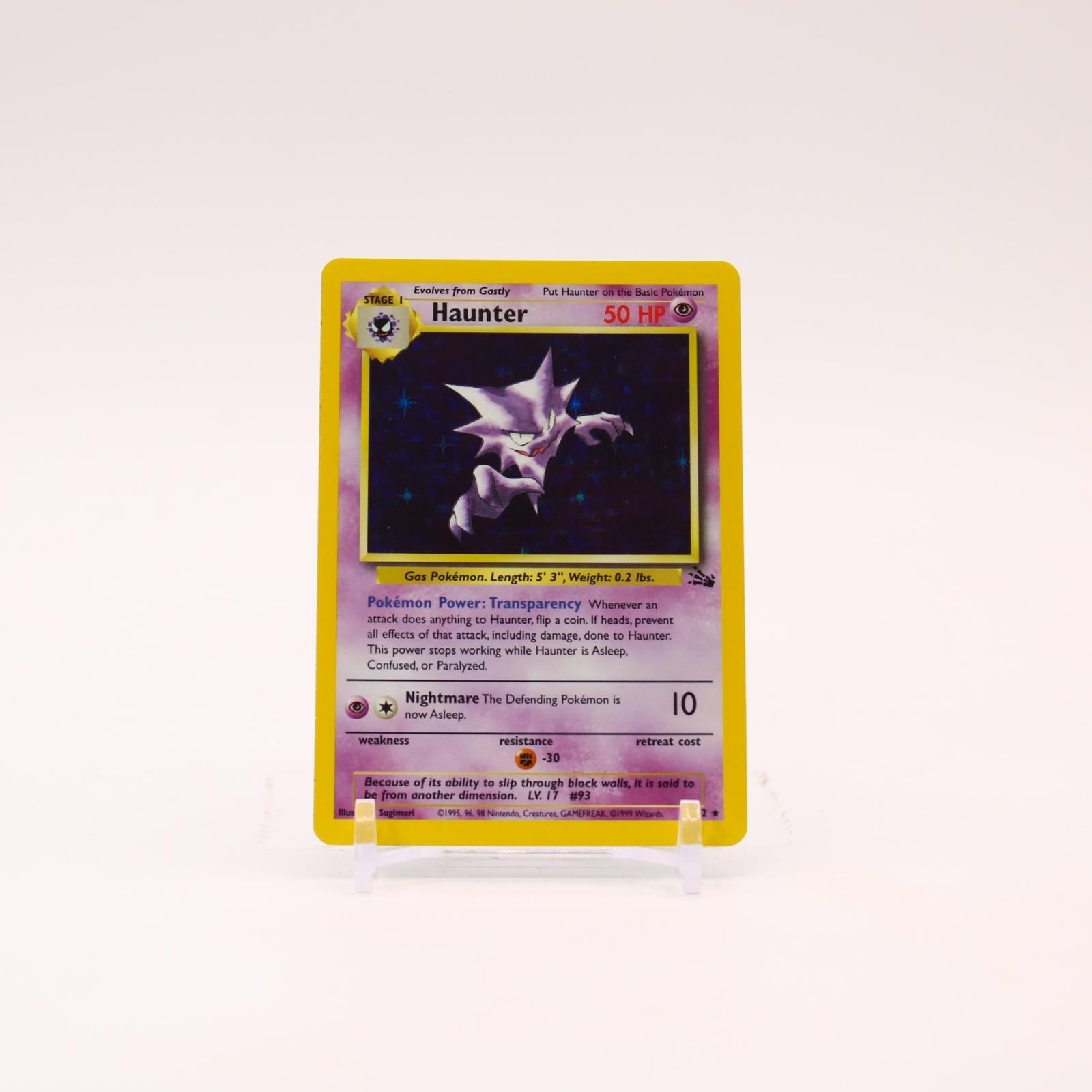 Haunter - 6/62 Fossil Unlimited Holo Rare Pokemon - NM/LP