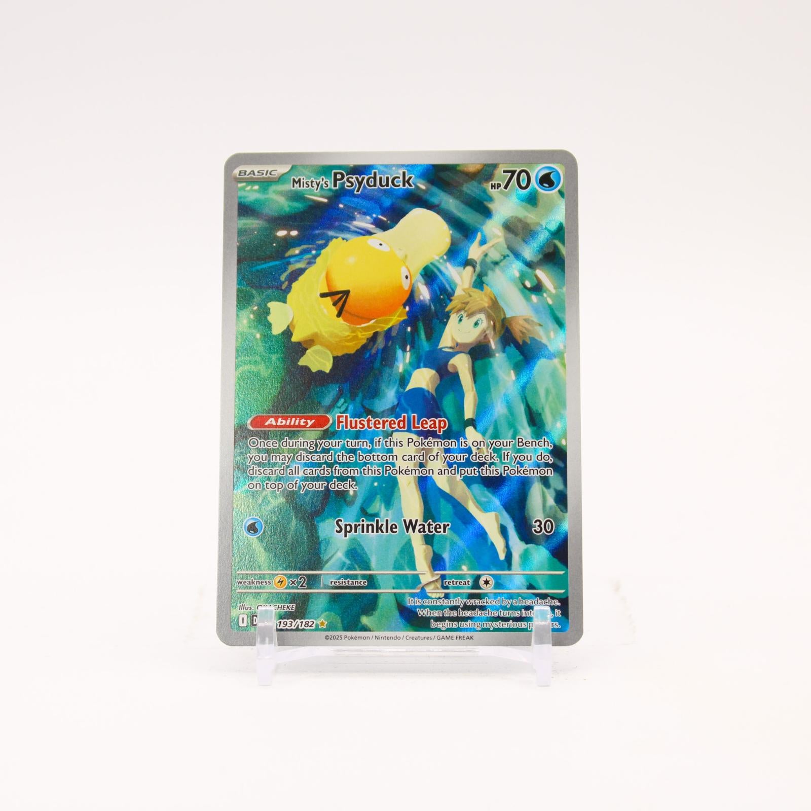 Misty's Psyduck - 193/182 Destined Rivals Holo Illustration Rare Pokemon - NM