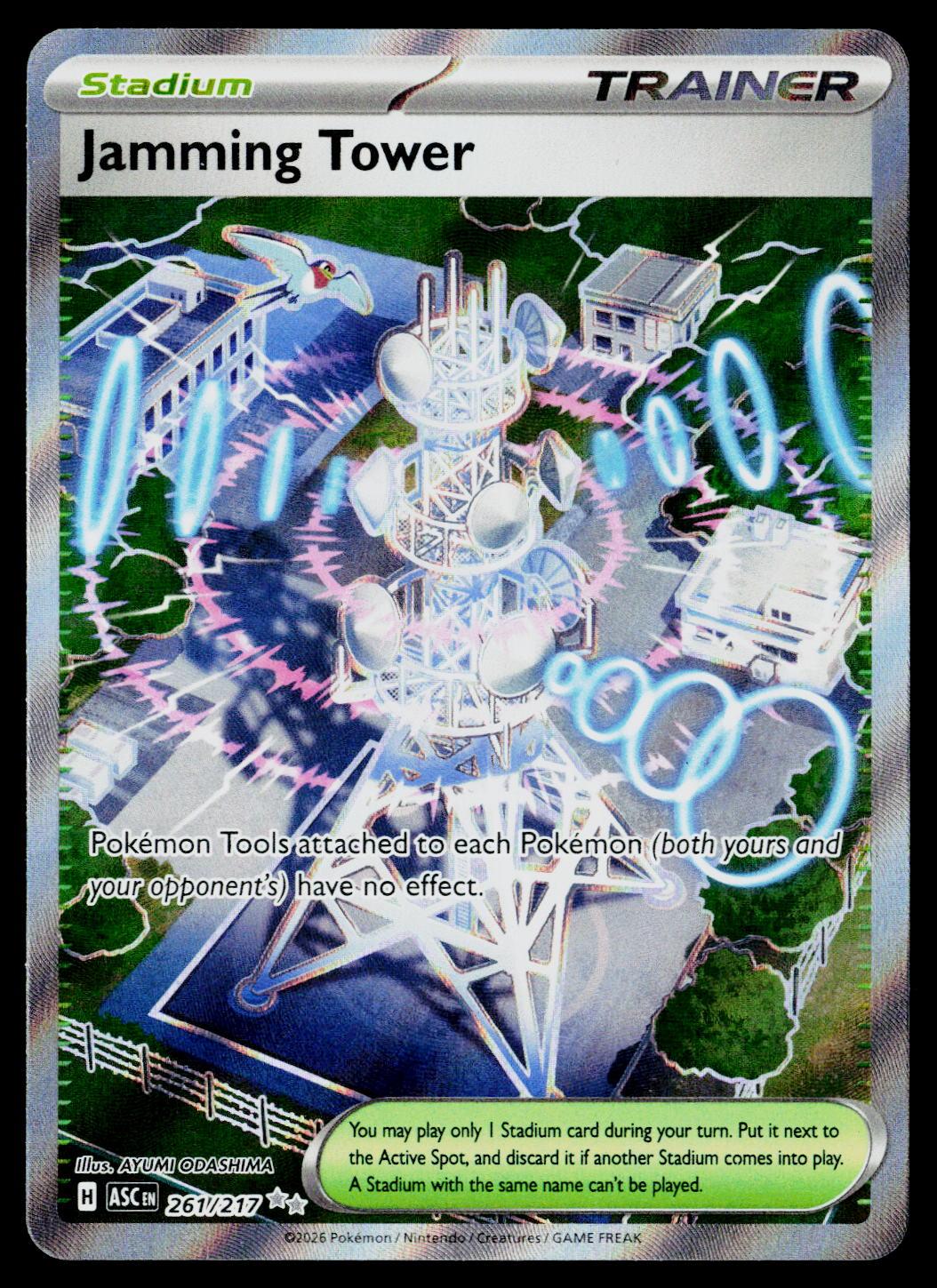 Jamming Tower - 261/217 Ascended Heroes Ultra Rare Holo Pokemon - NM