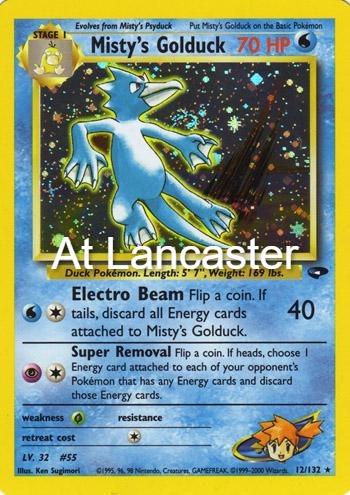 Misty's Golduck - 12/132 Gym Challenge Unlimited Holo Rare Pokemon - NM (Lanc)