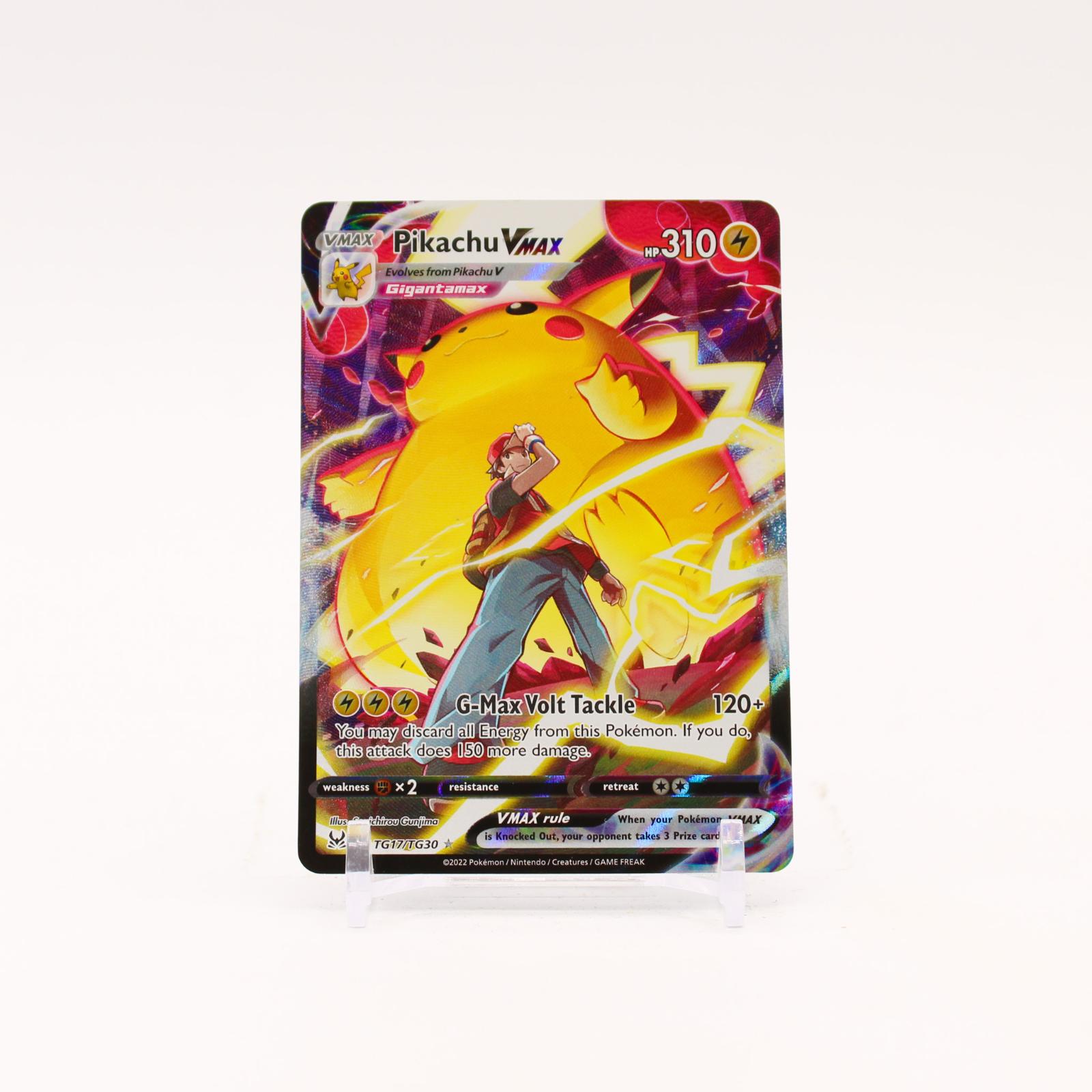 Pikachu VMAX - TG17/TG30 Lost Origin Trainer Gallery Holo Pokemon - NM/LP