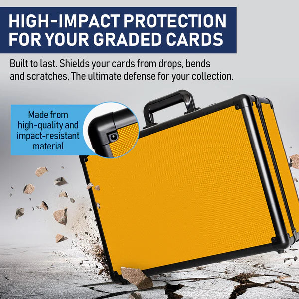 Premium Graded Card Case - Invested Alliance TSA Lock - Gold