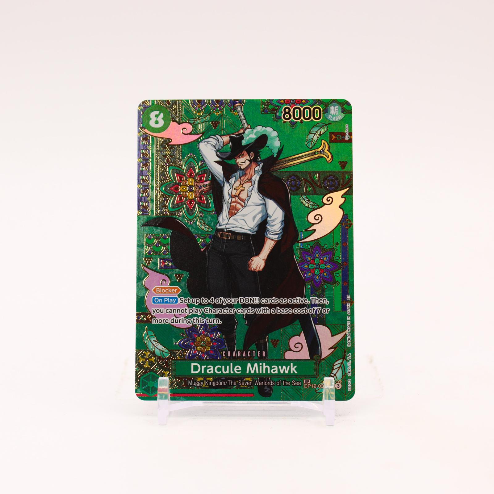 Dracule Mihawk SP - OP12-030 The Azure Sea's Seven Foil SR One Piece - NM/MINT