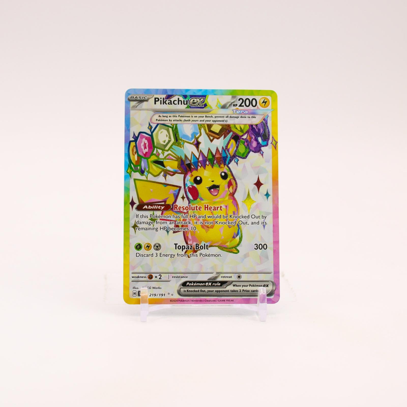 Pikachu ex - 219/191 Surging Sparks Full Art Pokemon - NM/MINT