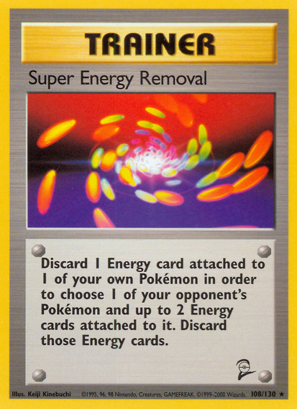 Super Energy Removal - 108/130 Base Set 2 Rare Pokemon - NM