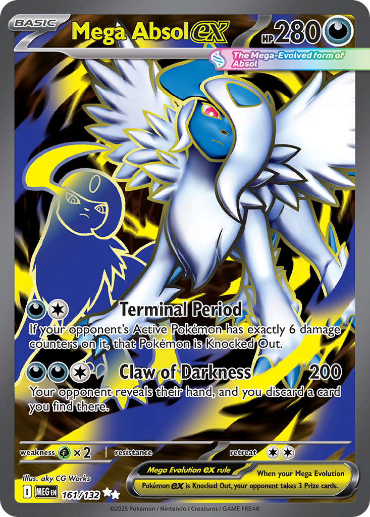 Mega Absol ex - 161/132 Mega Evolution Ultra Rare Holo Pokemon - NM