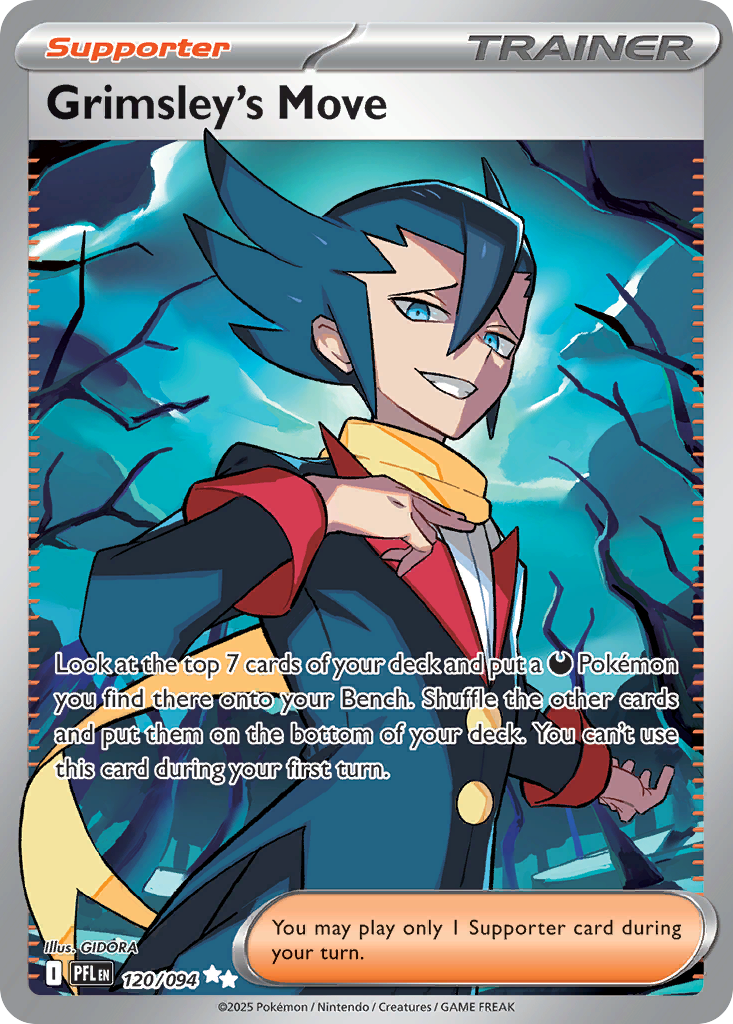 Grimsley's Move - 120/094 Phantasmal Flames Ultra Rare Holo Pokemon - NM