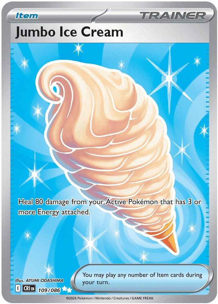 Jumbo Ice Cream - 109/086 Chaos Rising Holo Ultra Rare Pokemon - NM