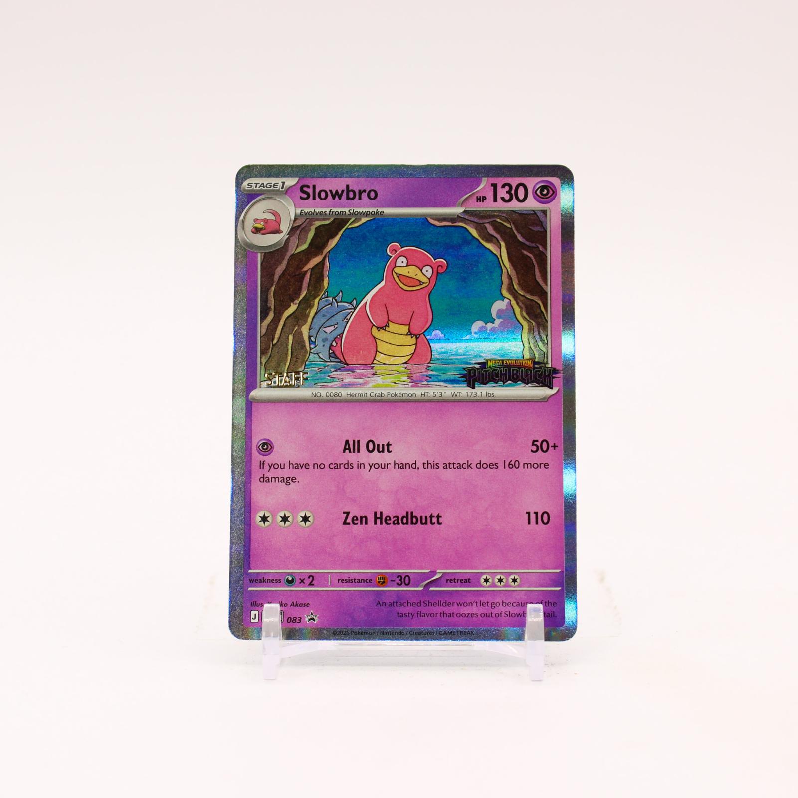Slowbro - MEP083 Mega Evolution Holo Staff Promo Pokemon - NM