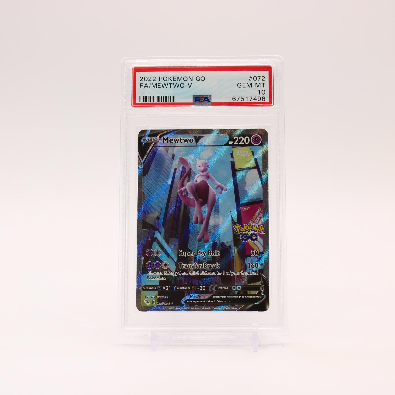 Mewtwo V - 072/078 PSA 10 Pokemon Go Alternate Art Pokemon - GEM MINT