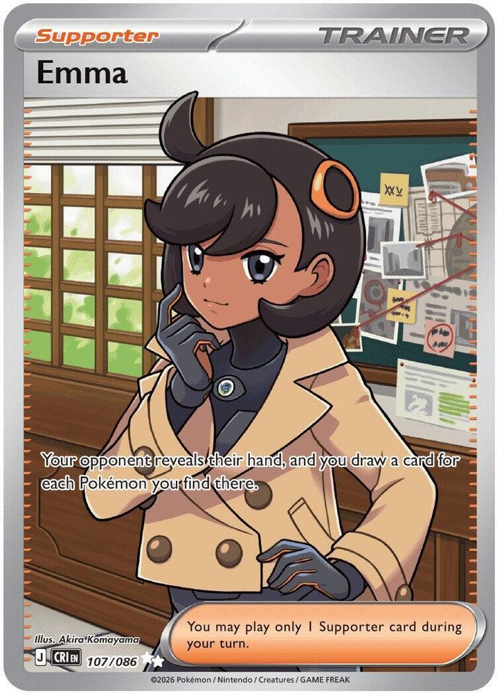 Emma - 107/086 Chaos Rising Holo Ultra Rare Pokemon - NM