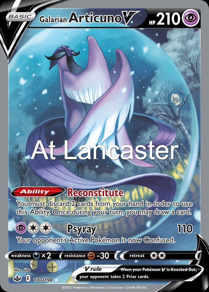 Galarian Articuno V - 170/198 Chilling Reign Ultra Rare Pokemon - NM (Lanc)