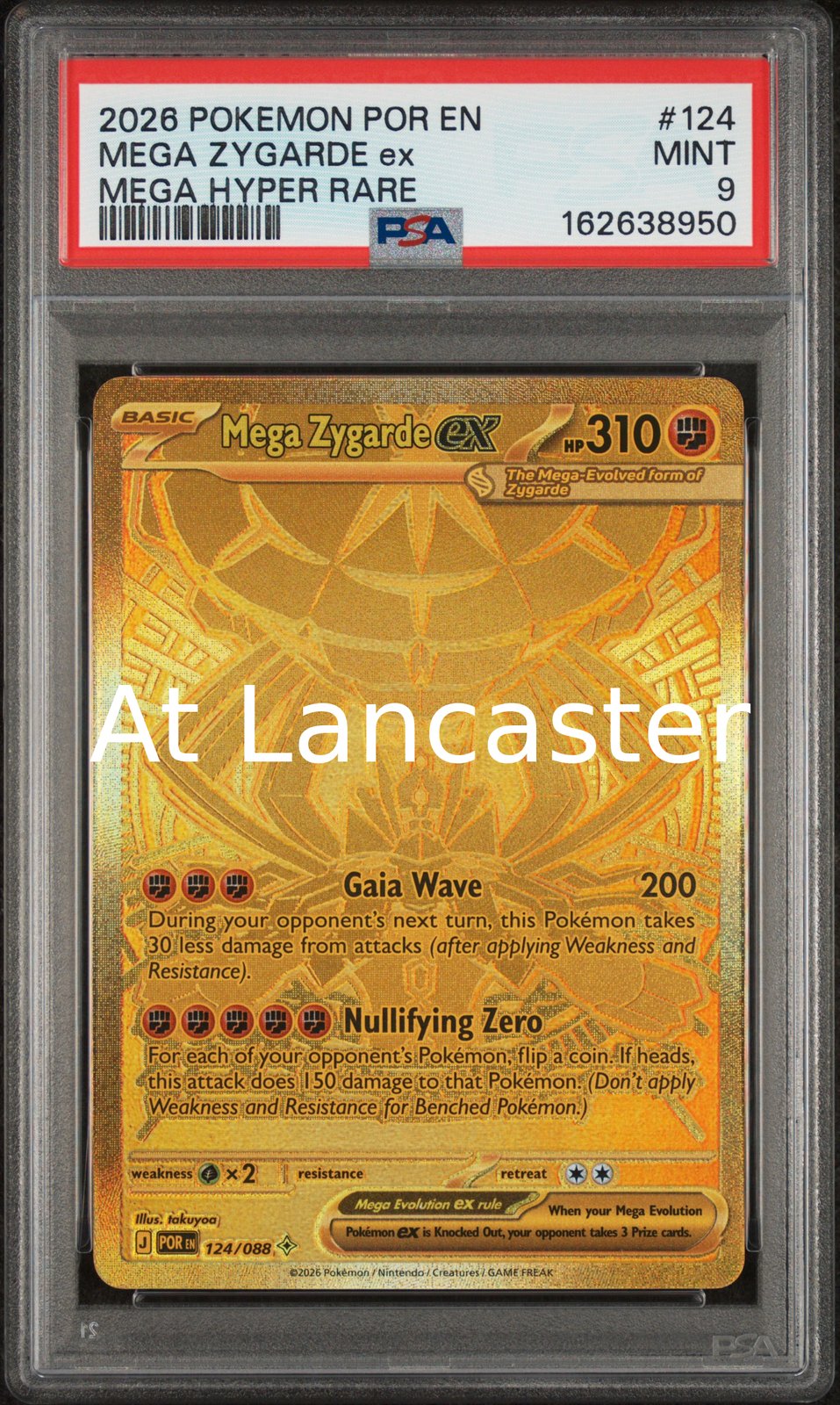 Mega Zygarde EX - 124 PSA 9 Por En-Perfect Order Hyper Rare Pokemon (Lanc)