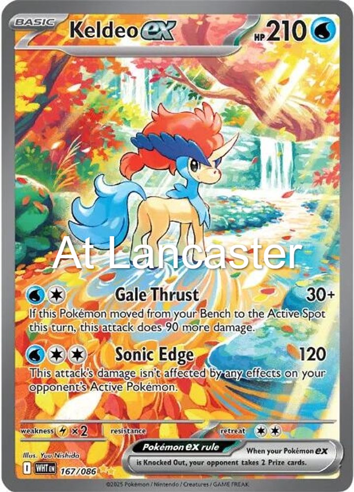 Keldeo ex - 167/086 White Flare Holo Special Illustration Rare Pokemon - NM (Lanc)
