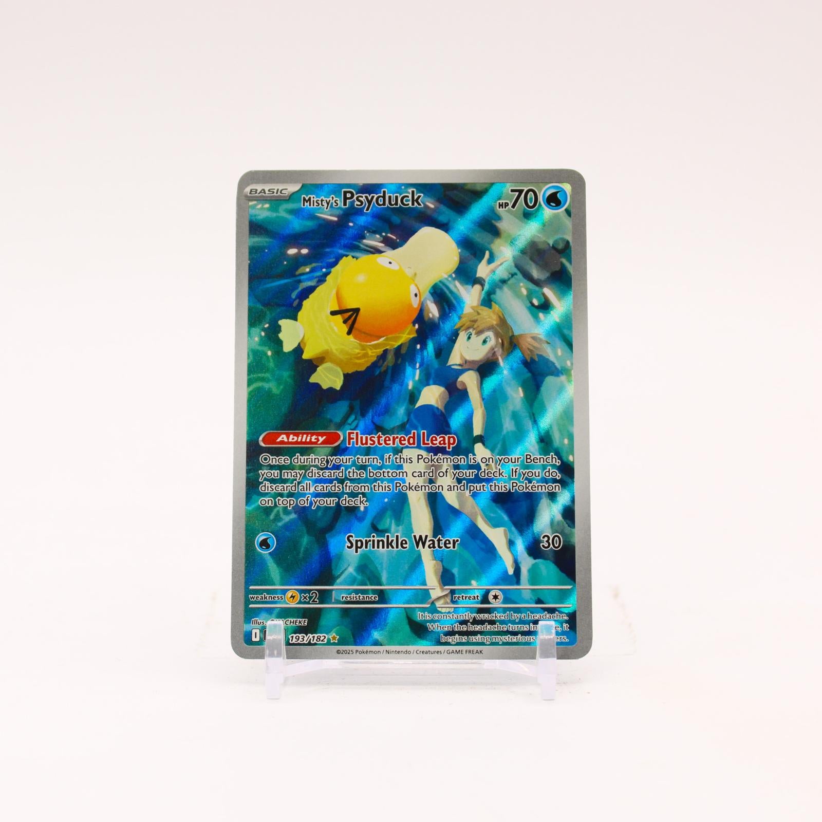Misty's Psyduck - 193/182 Destined Rivals Holo Illustration Rare Pokemon - NM/LP