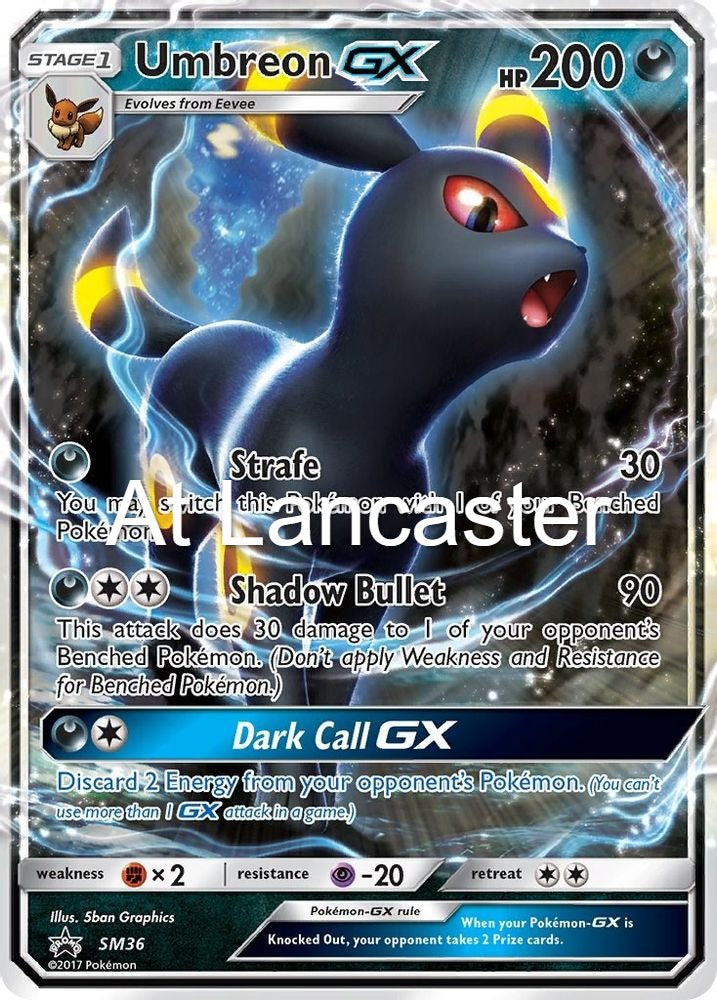 Umbreon GX - - SM36 Sun & Moon Promo Promo Pokemon - LP (Lanc)