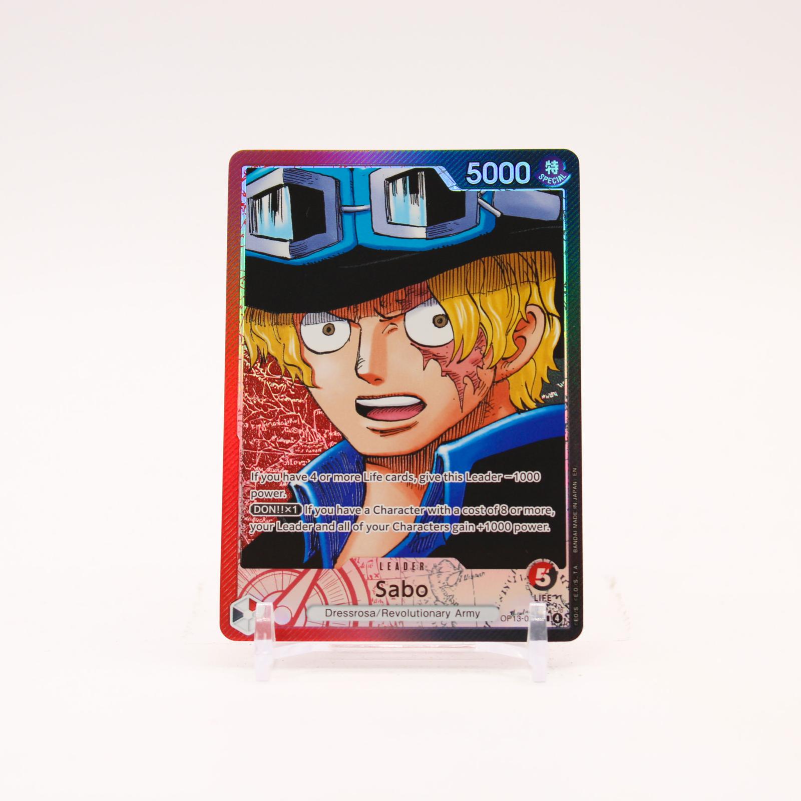 Sabo Alternate Art - OP13-004 Carrying On His Will Foil L One Piece - NM/MINT