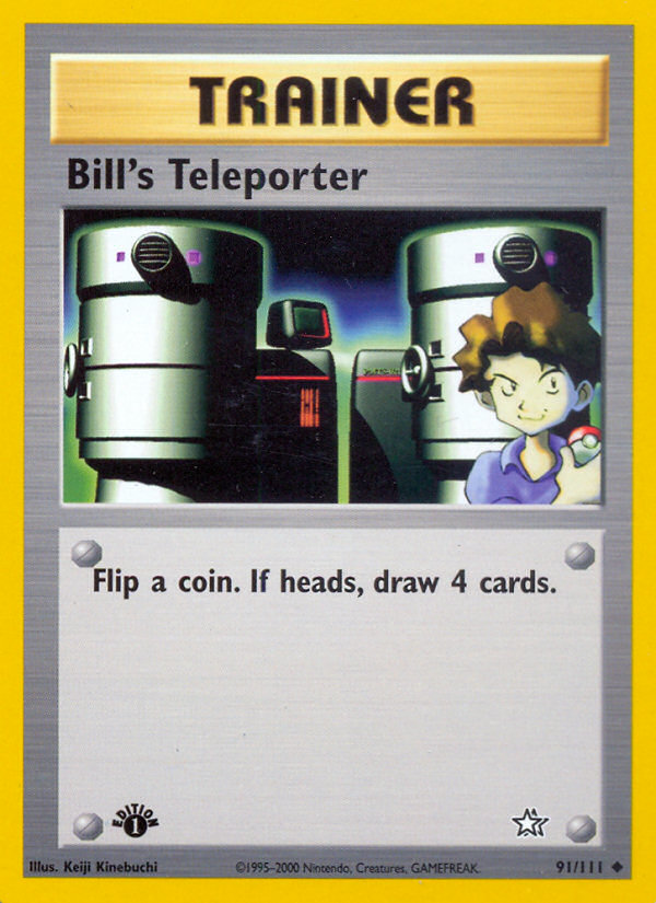 Bill's Teleporter - 91/111 Neo Genesis Uncommon Unlimited Pokemon - NM