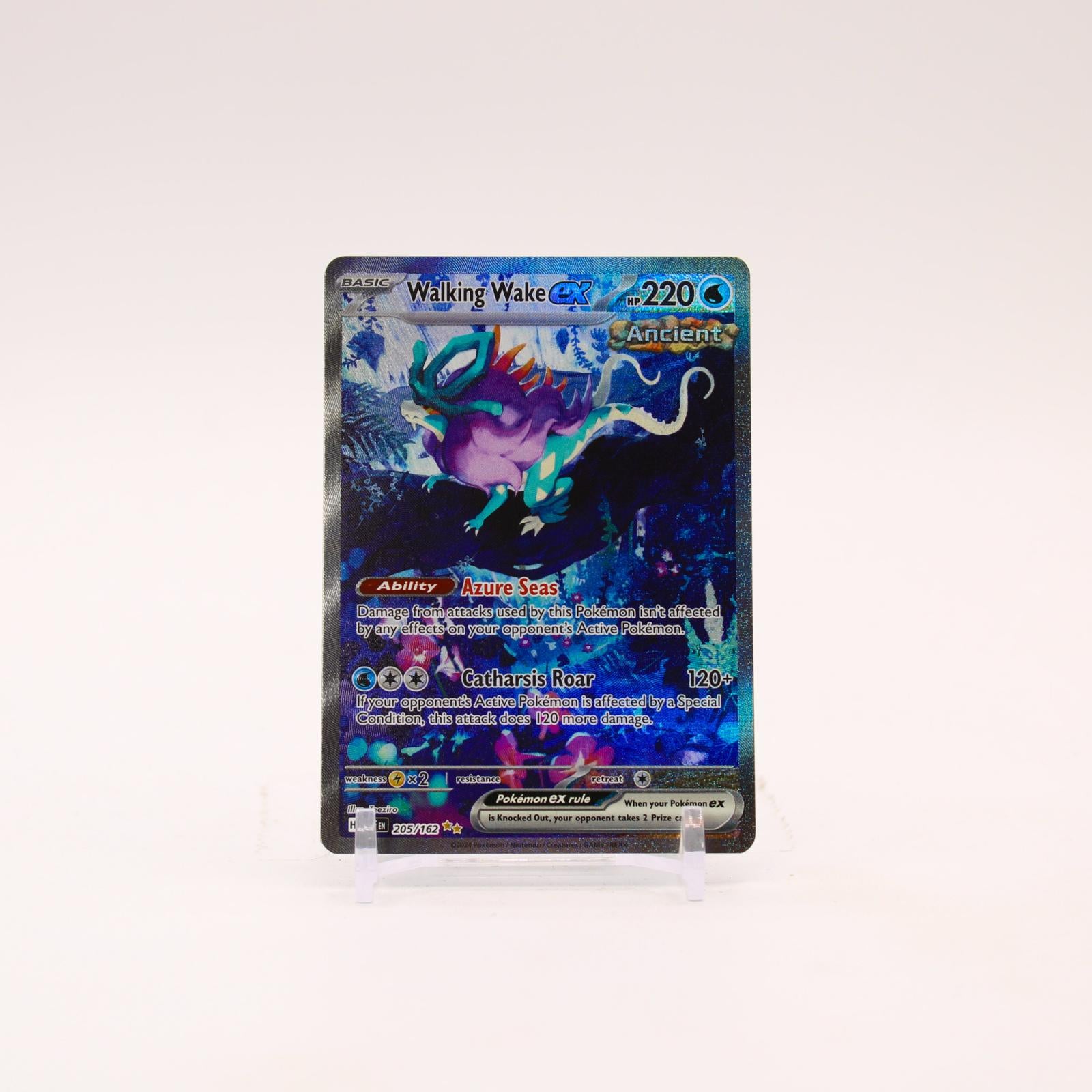 Walking Wake ex - 205/162 Temporal Forces Holo Special Illustration Pokemon - NM