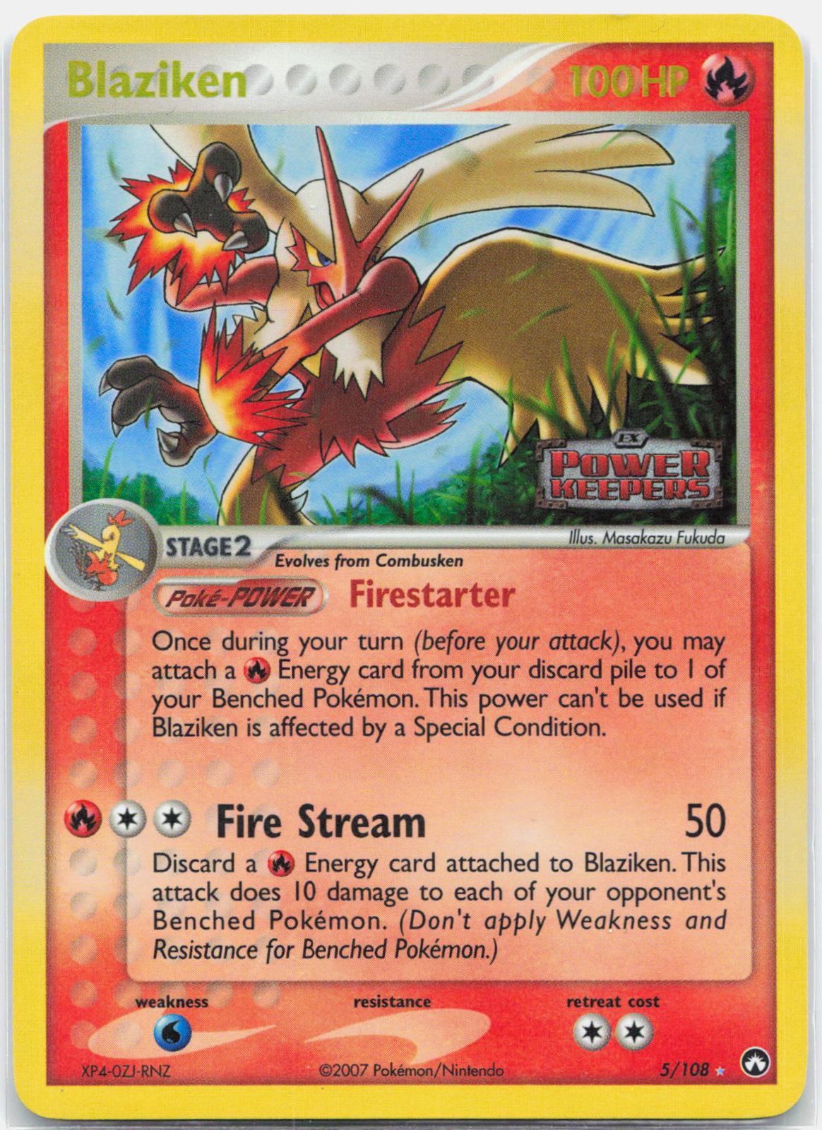 Blaziken - 5/108 Power Keepers Reverse Holo Rare Pokemon - LP