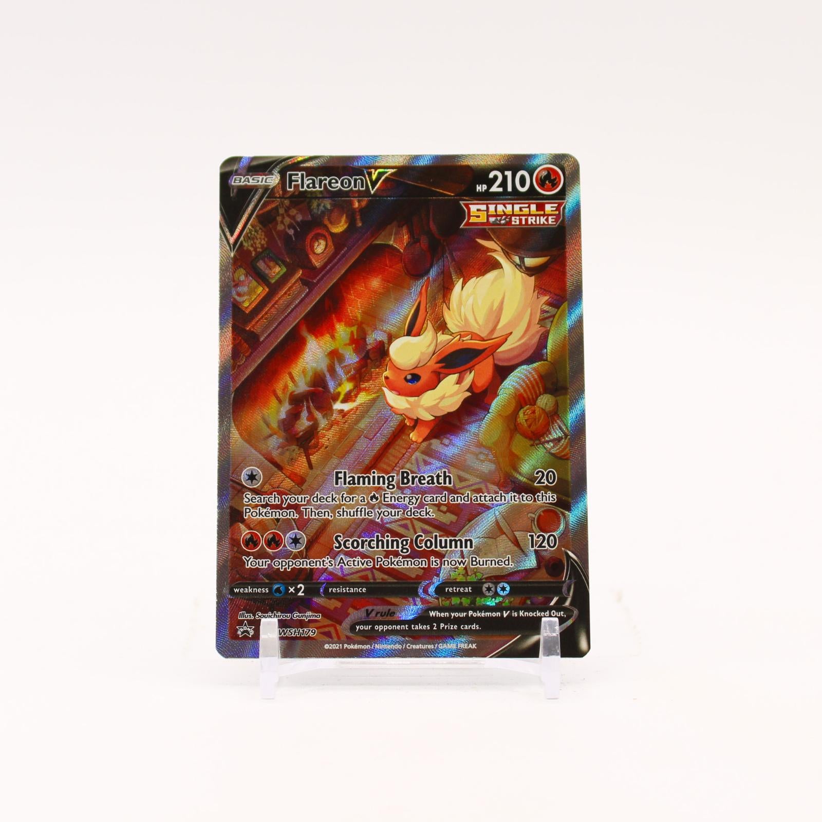 Flareon V - SWSH179 Sword & Shield Holo Alternate Art Promo Pokemon - NM
