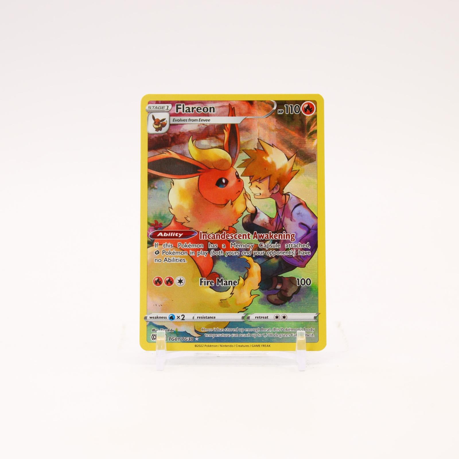 Flareon - TG01/TG30 Brilliant Stars Holo Trainer Gallery Pokemon - NM/LP