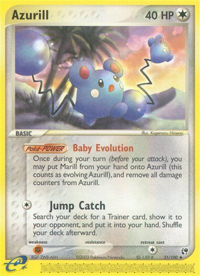 Azurill - 31/100 Sandstorm Uncommon Pokemon - NM