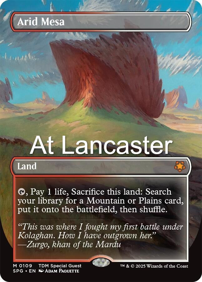 Arid Mesa (Borderless) - 109 Special Guests Mythic Magic: The Gathering - NM (Lanc)