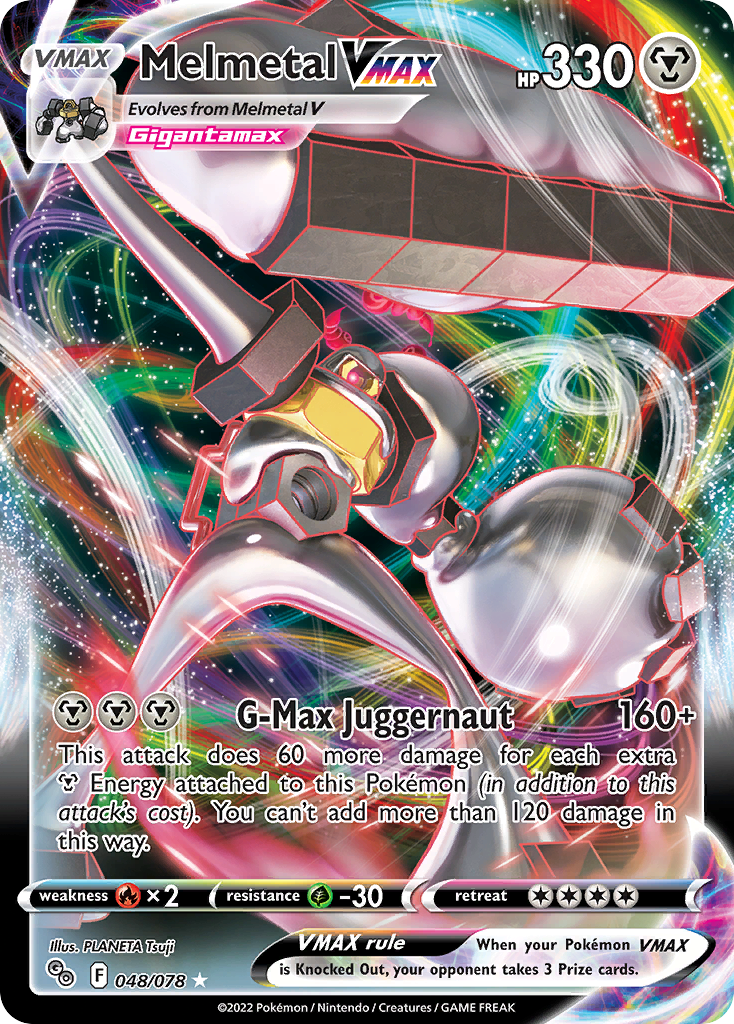 Melmetal VMAX - 048/078 Pokemon GO VMAX Rare Holo Pokemon - NM