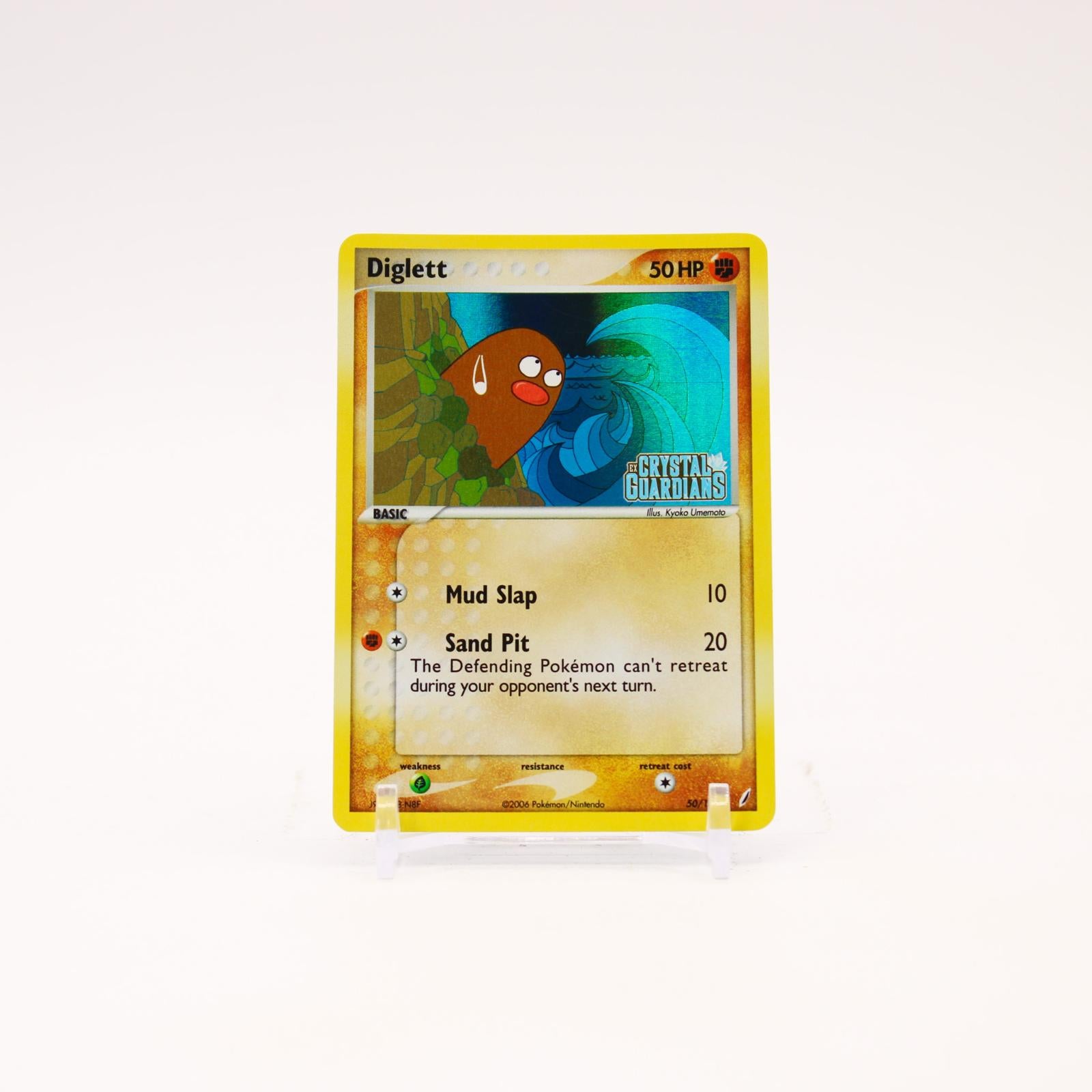 Diglett - 50/100 Crystal Guardians Reverse Holo Common Pokemon - NM/LP