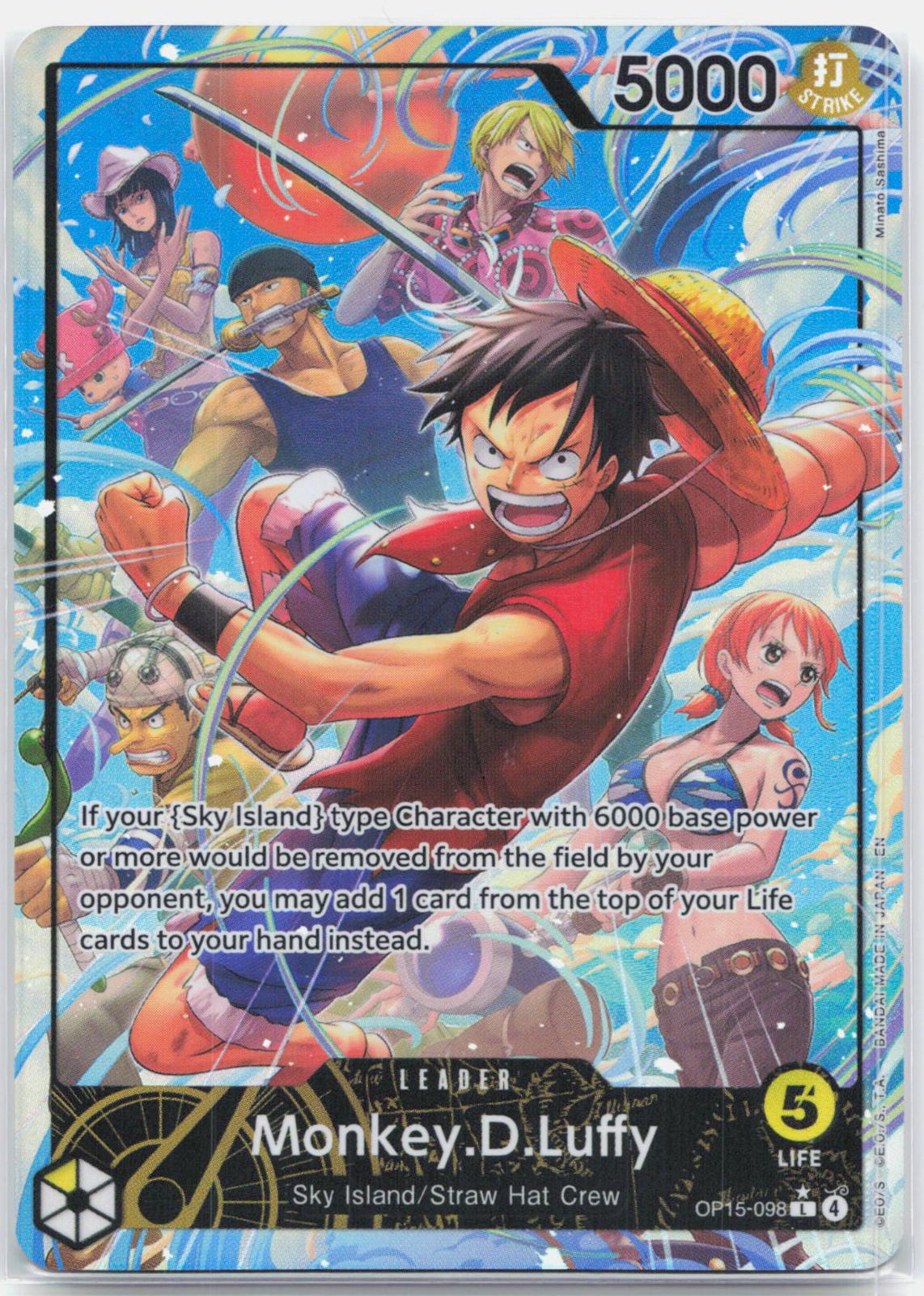 Monkey.D.Luffy Alternate Art - OP15-098 Adventure on Kami's Island L One Piece - NM