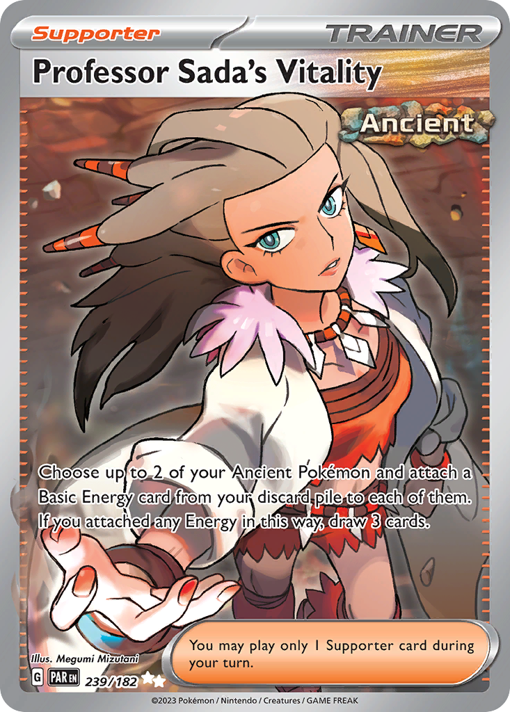Professor Sada's Vitality - 239/182 Paradox Rift Ultra Rare Holo Pokemon - NM
