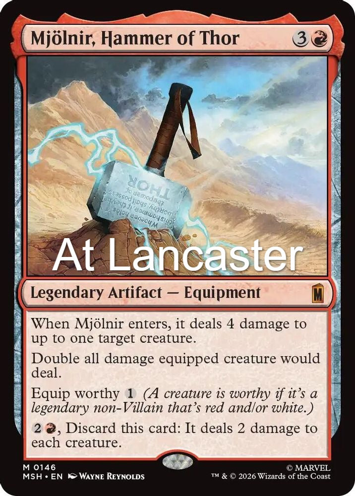 Mjolnir, Hammer of Thor - 146 Marvel Super Heroes Mythic Magic: The Gathering - NM (Lanc)