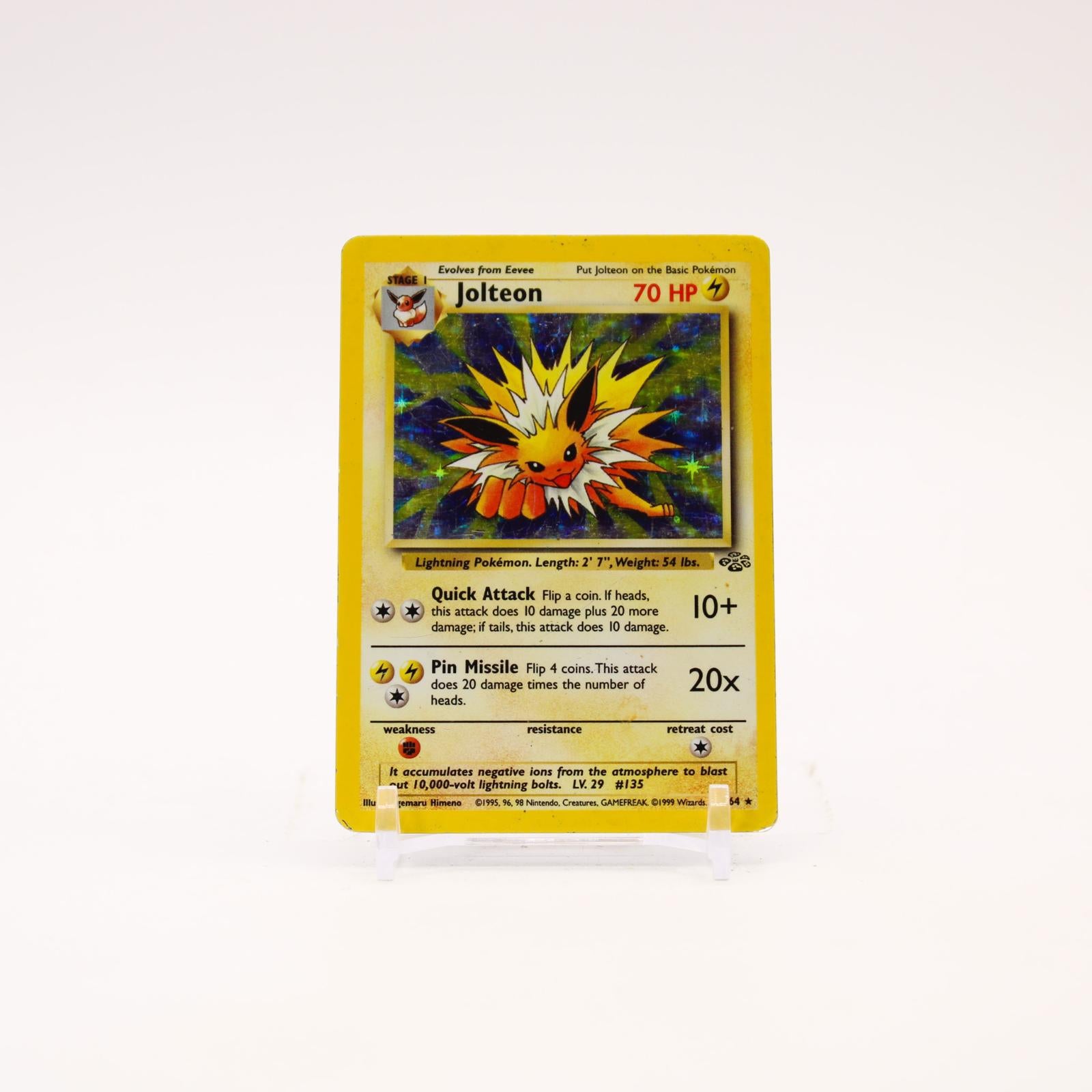 Jolteon - 4/64 Jungle Unlimited Holo Rare Pokemon - HP