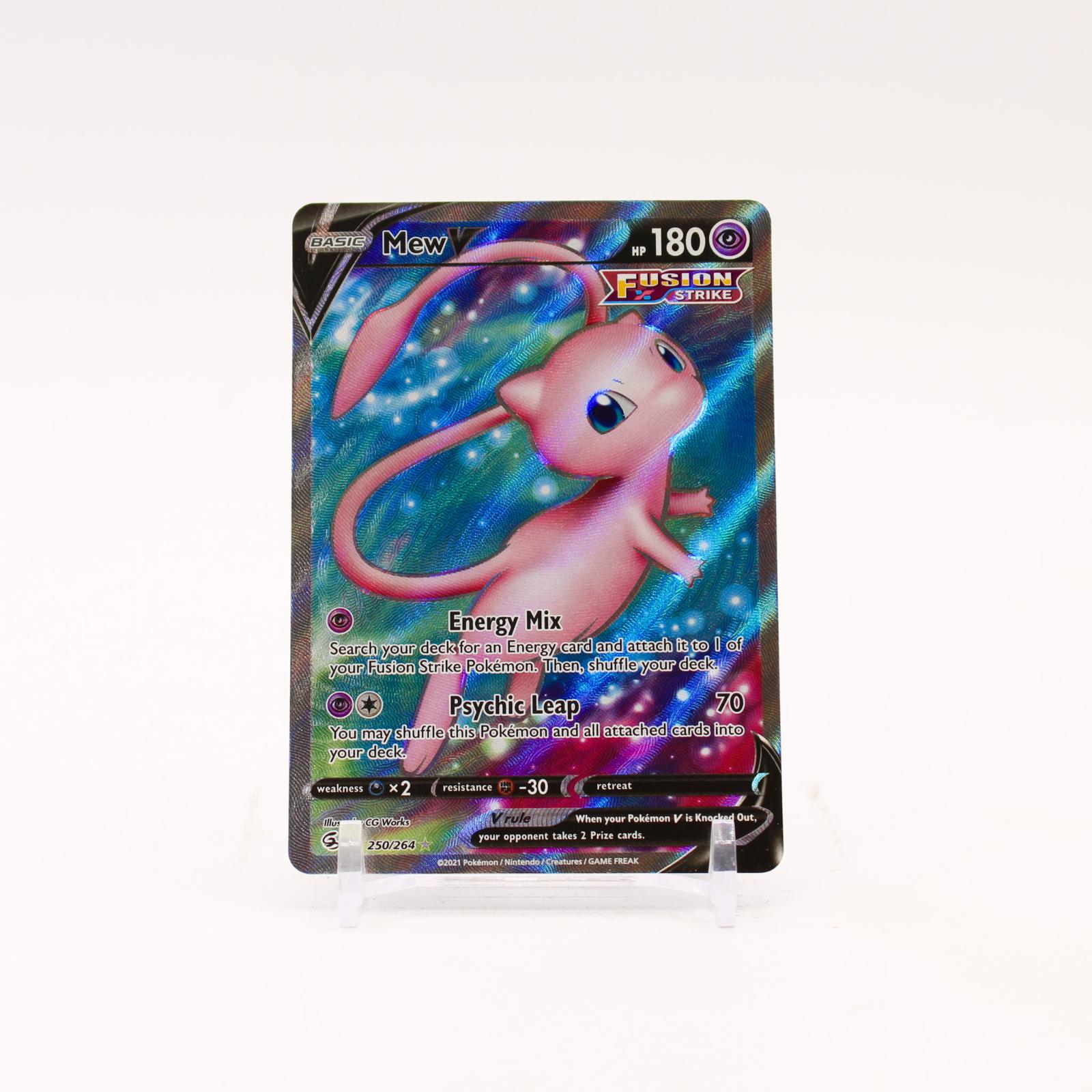 Mew V - 250/264 Fusion Strike Holo Full Art Pokemon - NM/MINT