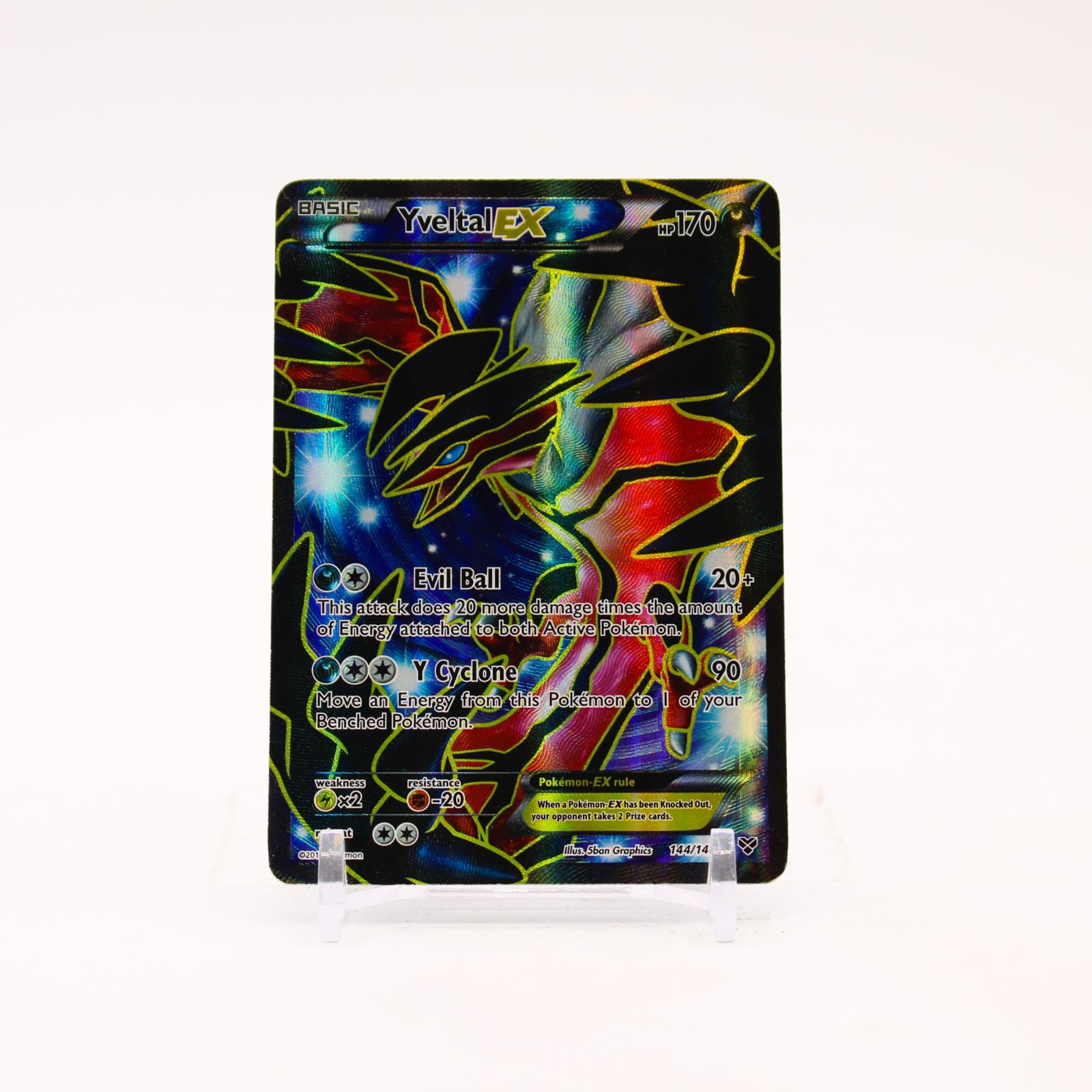 Yveltal EX - 144/146 XY Base Set Holo Full Art Pokemon - HP