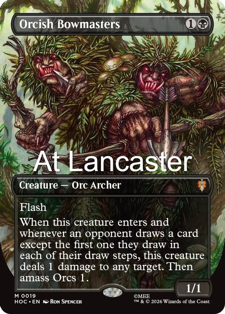 Orcish Bowmasters (Borderless) - 19 The Hobbit: Eternal-Legal Foil Mythic Magic: The Gathering - NM (Lanc)