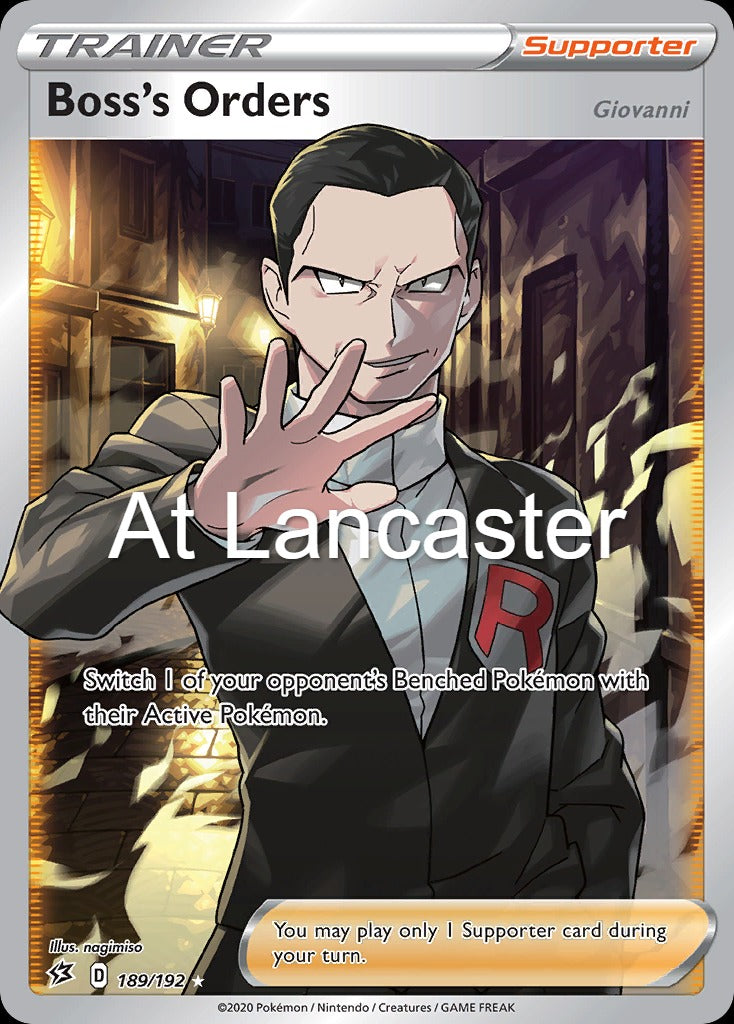Boss's Orders - 189/192 Rebel Clash Ultra Rare Pokemon - NM (Lanc)