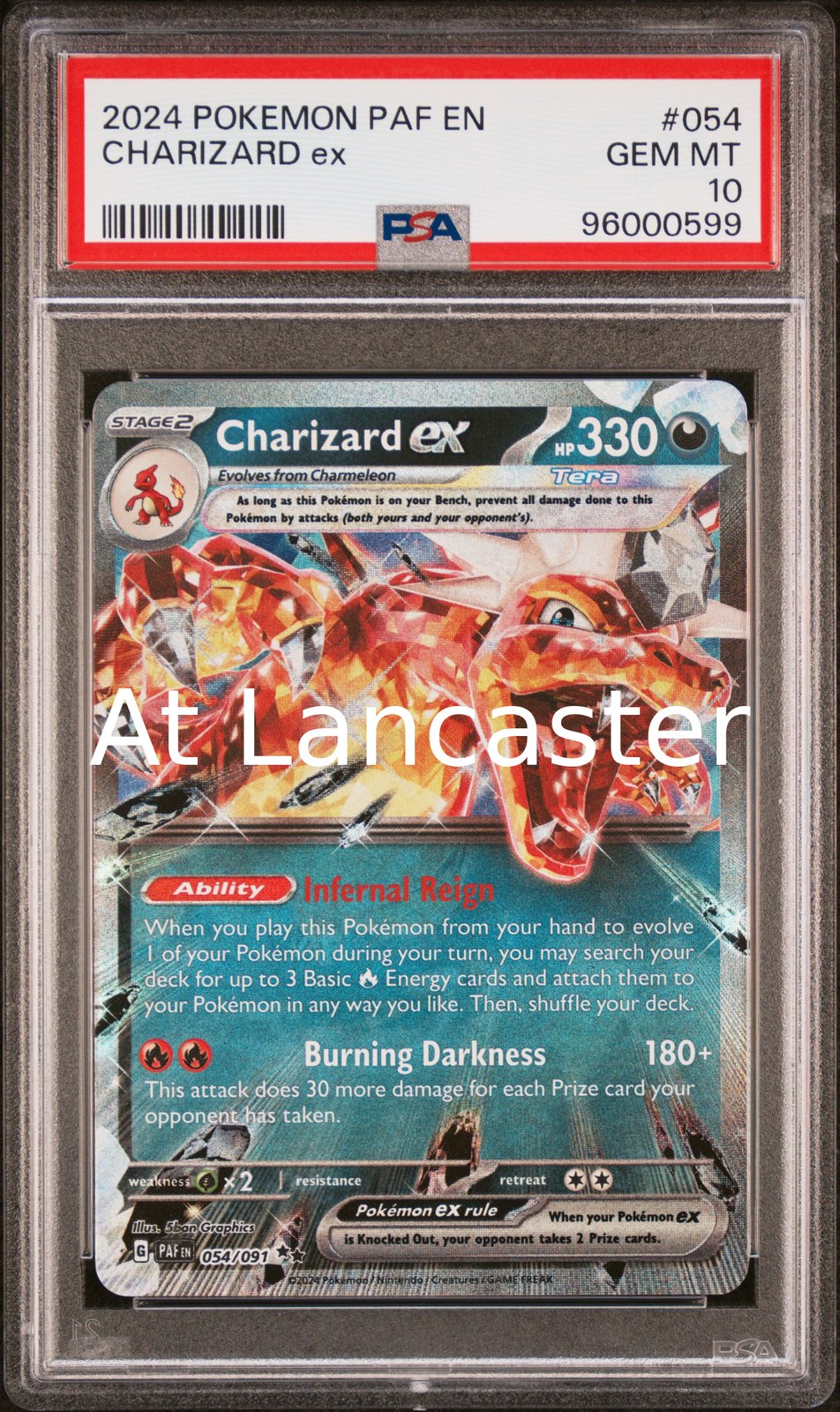 Charizard EX - 054/091 PSA 10 Paldean Fates Pokemon (Lanc)