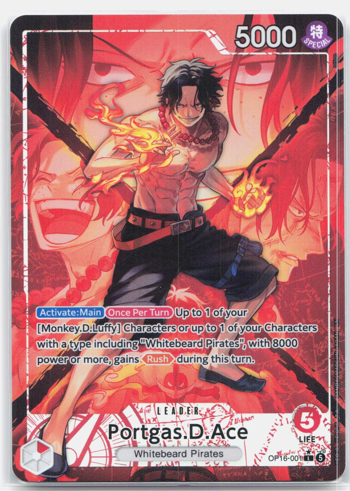 Portgas.D.Ace Alternate Art - OP16-001 The Time of Battle L One Piece - NM