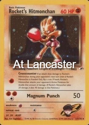 Rocket's Hitmonchan - 11/132 Gym Heroes Unlimited Holo Rare Pokemon - NM/LP (Lanc)