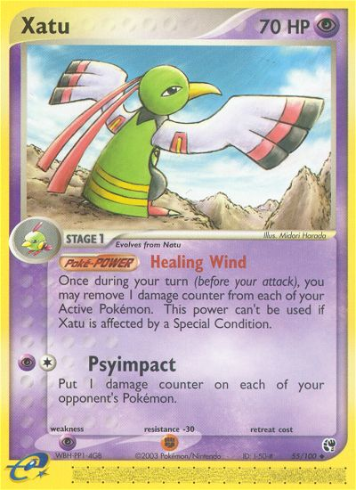 Xatu - 55/100 Sandstorm Uncommon Pokemon - NM