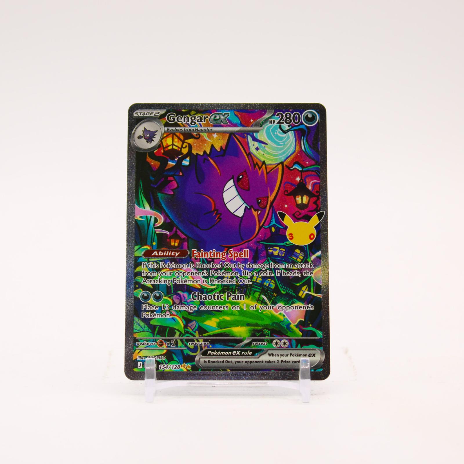 Gengar ex - 154/128 30th Celebration Holo Special Illustration Pokemon - NM/MINT