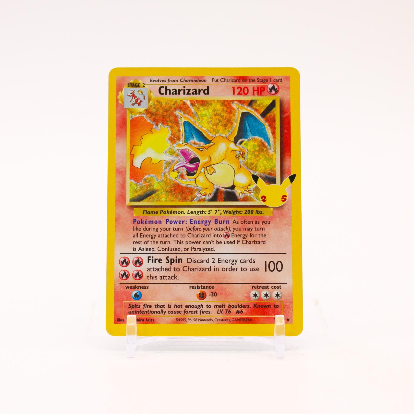 Charizard - 4/102 Celebrations 25th Classic Collection Holo Rare Pokemon - NM/LP